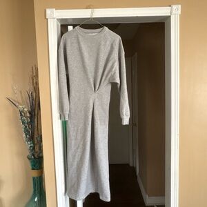 Gray Long Sleeve Dress